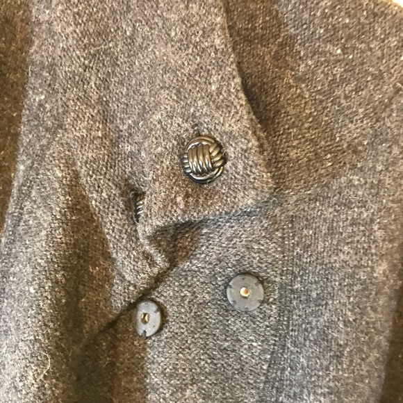 Soft Surroundings 100% Merino Wool Duster Cardigan Gray Sequin Sleeve - Picture 4 of 15